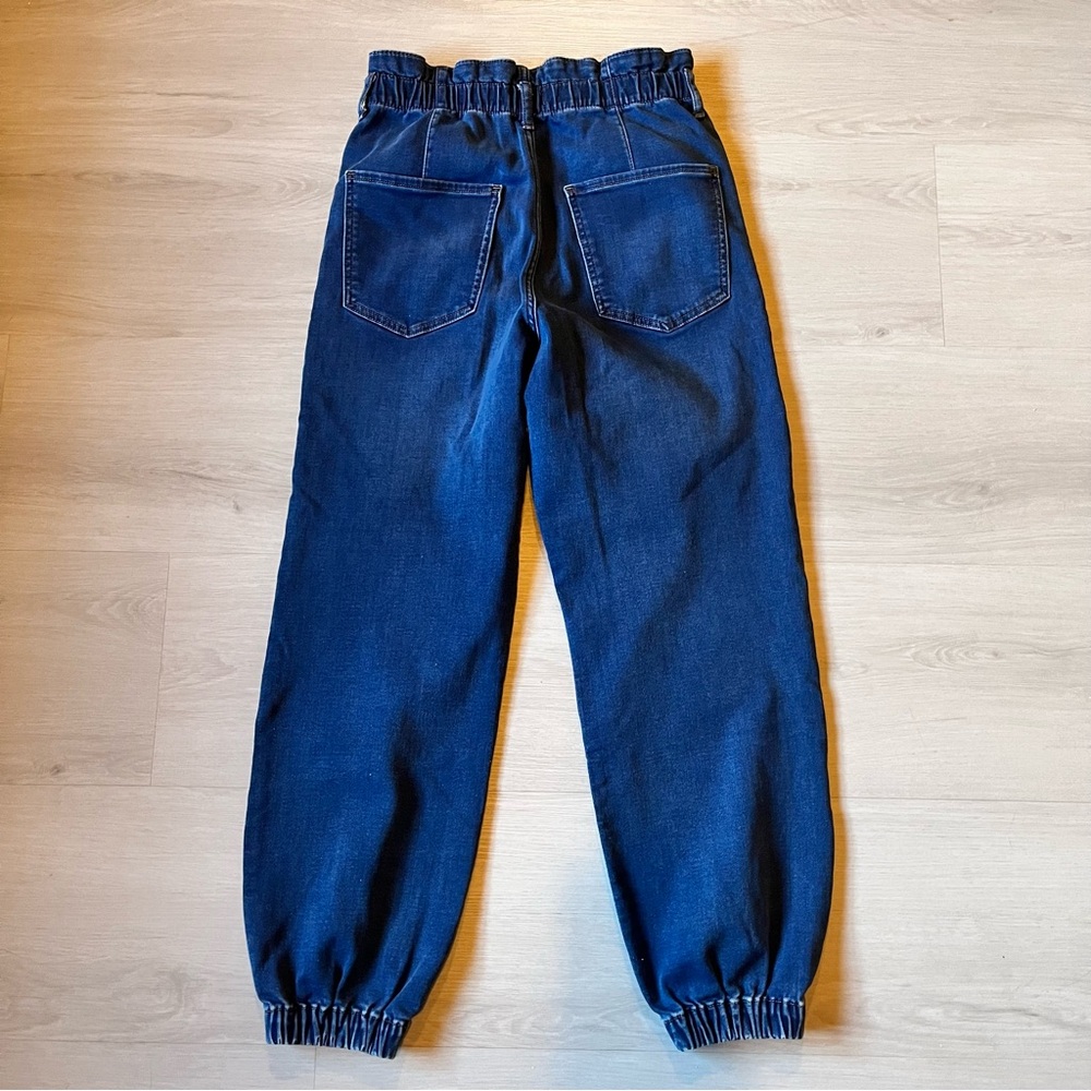 Express Women's Super High Rise Supersoft Knit Jogger Dark Blue Jeans Size 10R - Picture 3 of 6